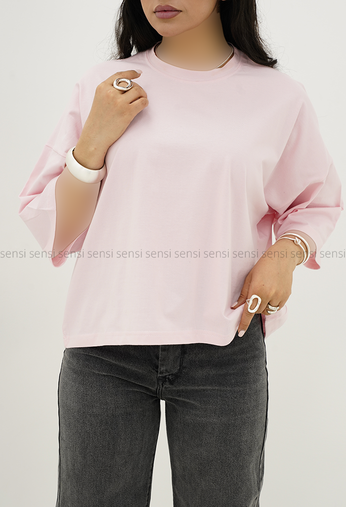 تیشرت باکسی ساده رنگی کد1005948